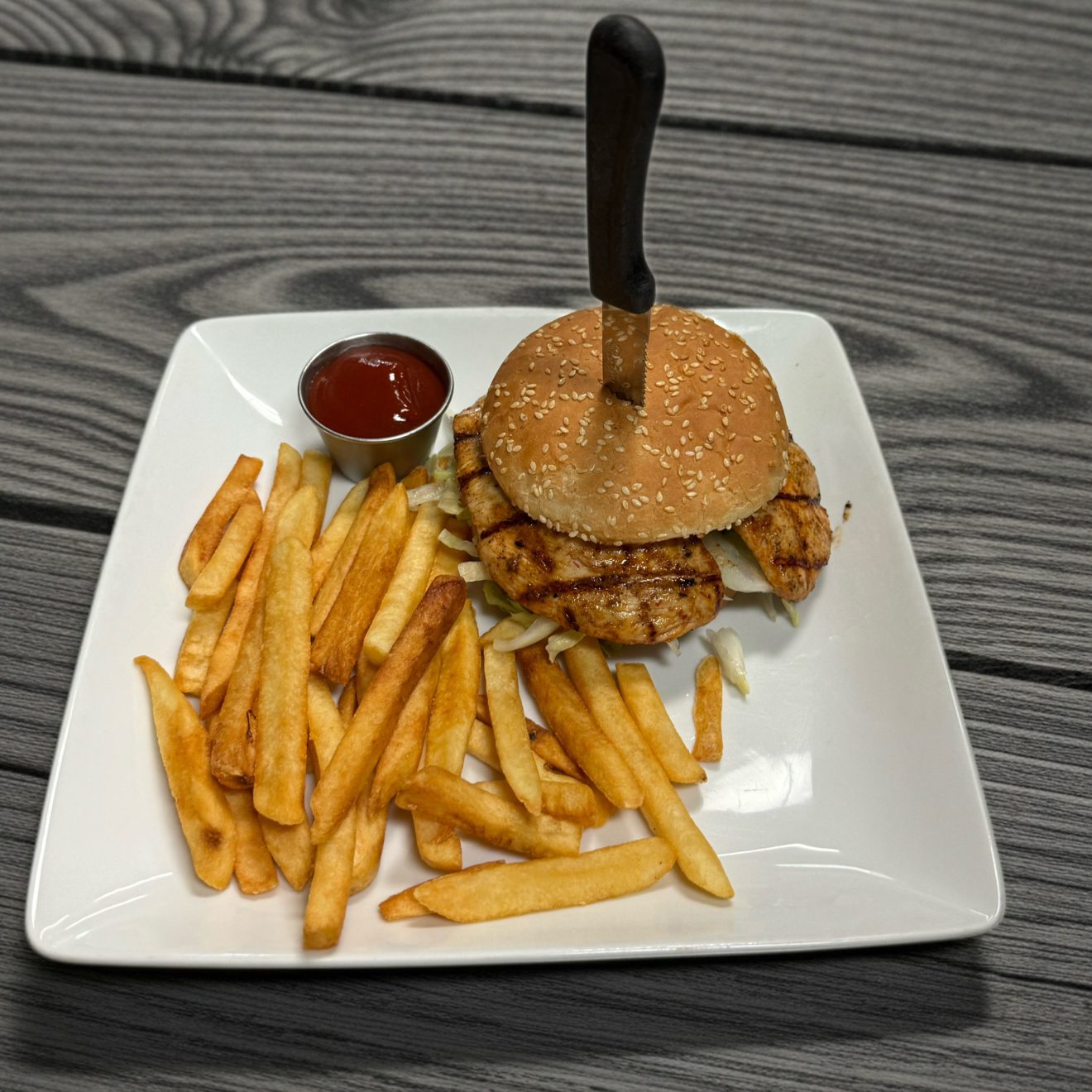 Grilled Chicken Burger.