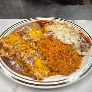 #52 Enchilada and Chile Relleno (Cheese)