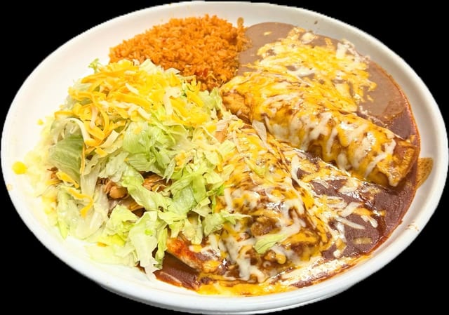 #25 1 Tamale (Pork), 1. Enchilada and 1 Tostada.